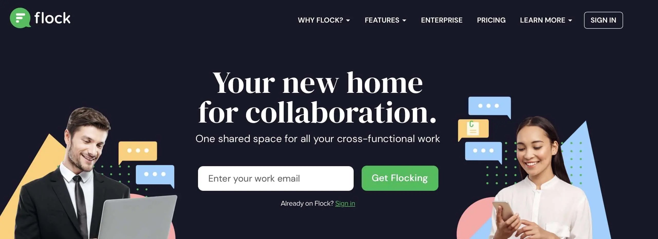 Bild: Screenshot der Flock-Website