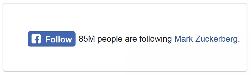 Das Follow-Plug-in von Facebook