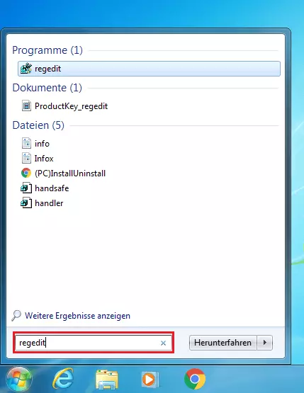 Windows-Startmenü mit Suchfunktion