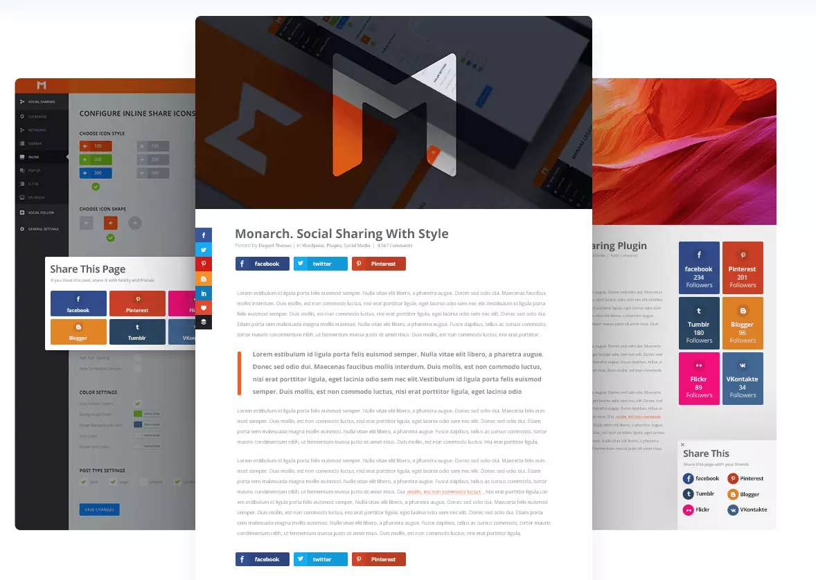 Bild: Monarch auf der Website von Elegant Themes