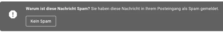 Bild: Screenshot des Whitelistings bei Gmail