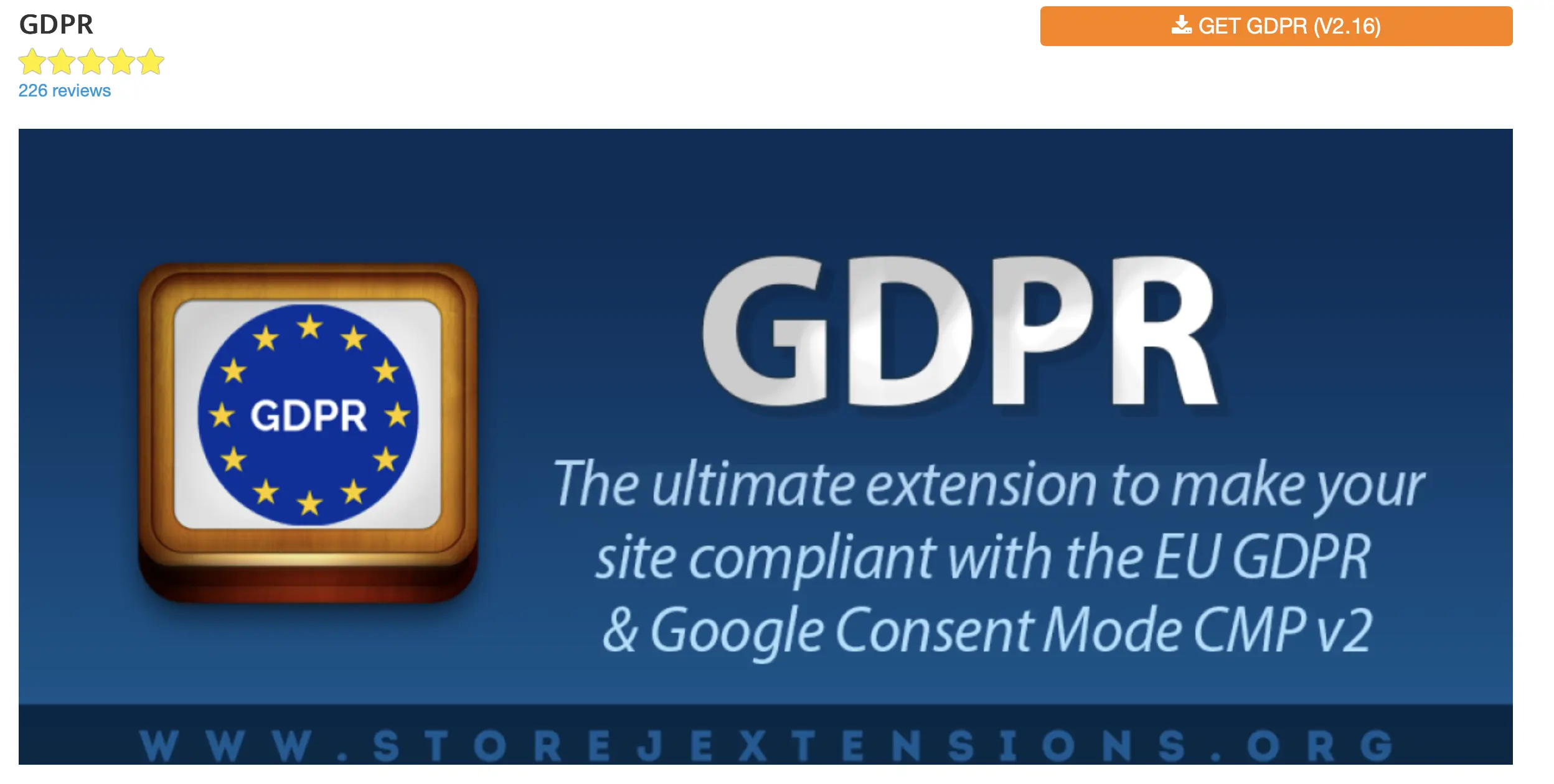 Bild: Website-Screenshot des Joomla-Plugins GDPR