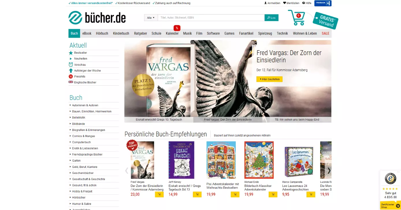 Bild: Der Onlineshop bücher.de