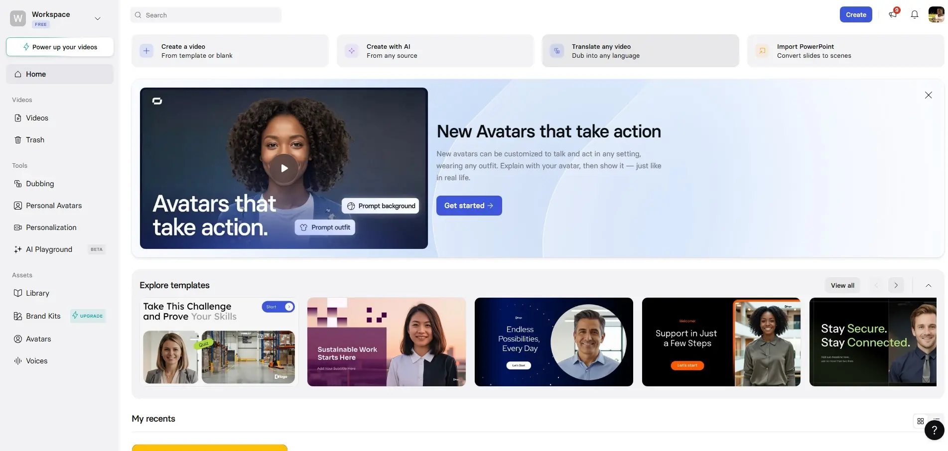 Bild: Screenshot der Synthesia-Website