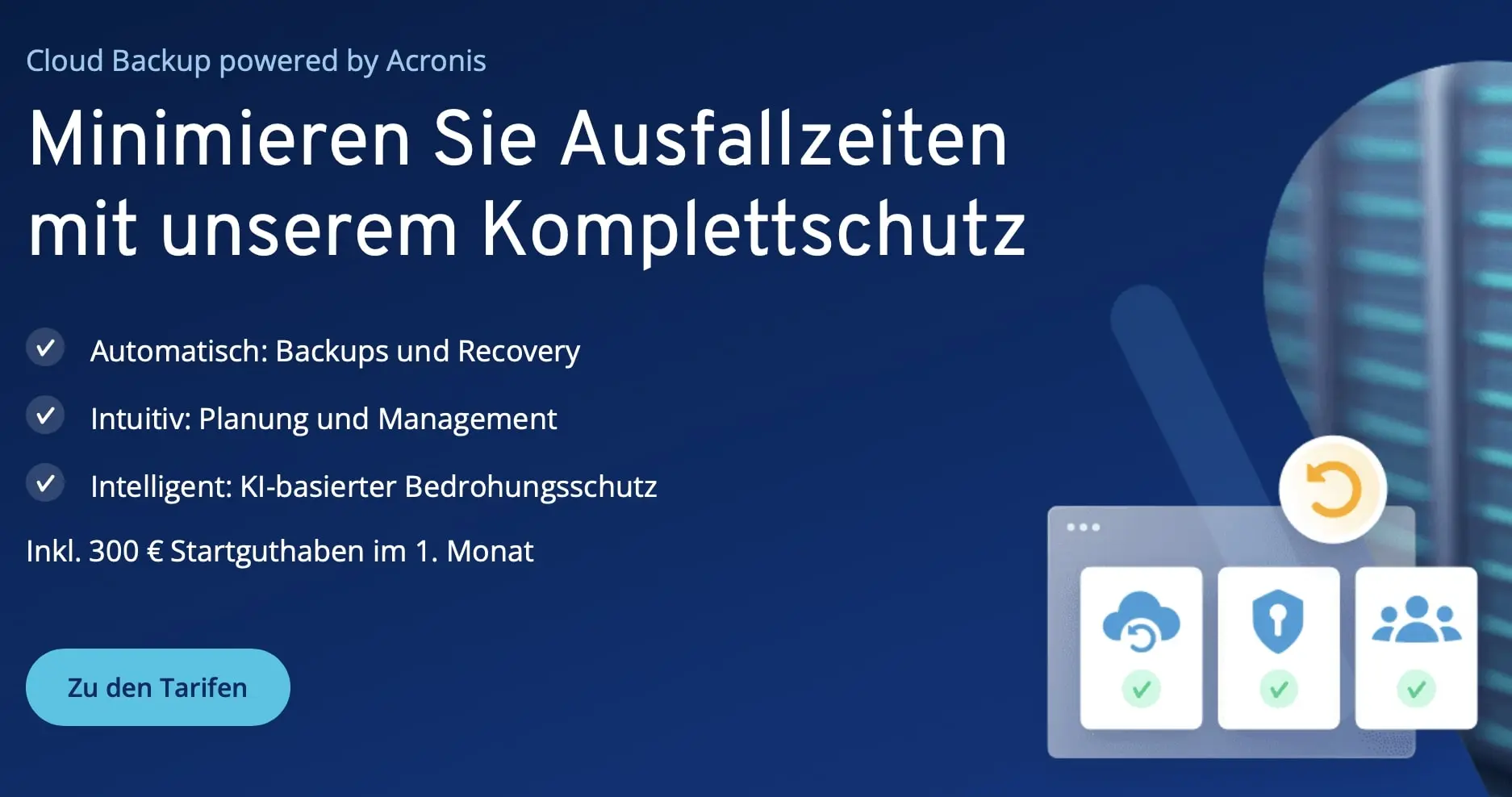 Bild: Screenshot Cloud Backup von IONOS