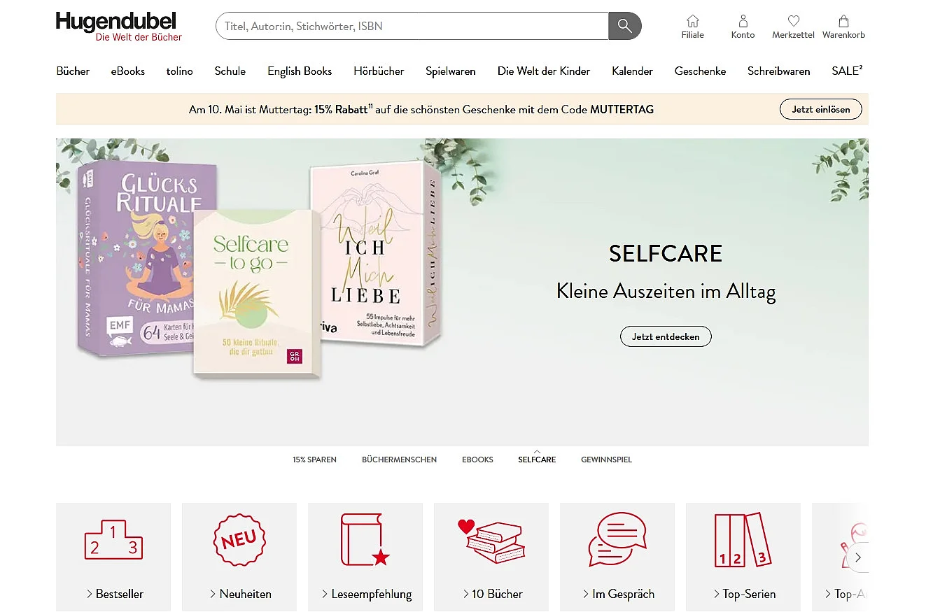 Bild: Der Hugendubel-Onlineshop