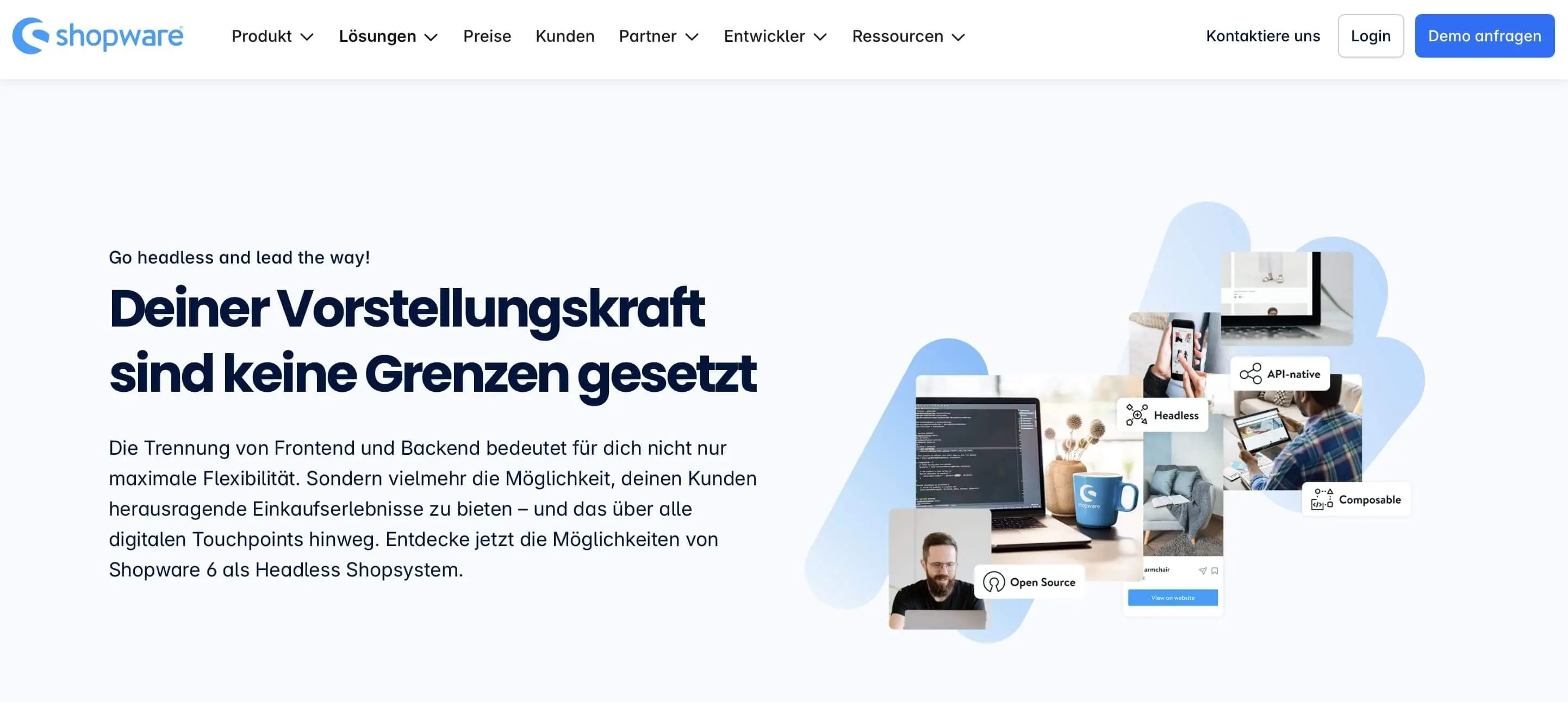 Bild: Screenshot der Shopware-Website