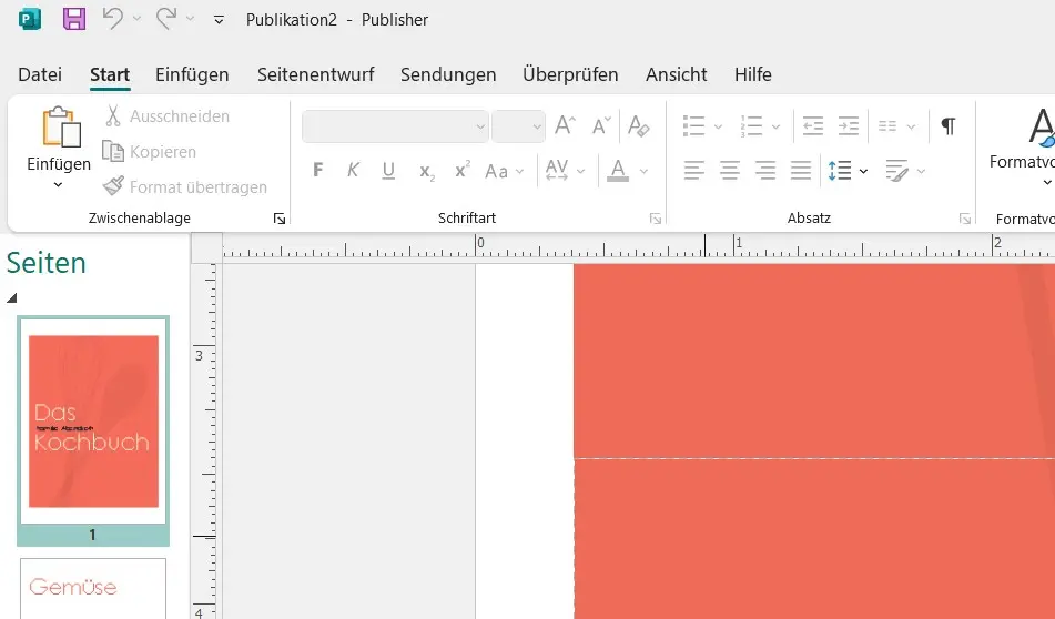 Bild: Screenshot von Microsoft Publisher
