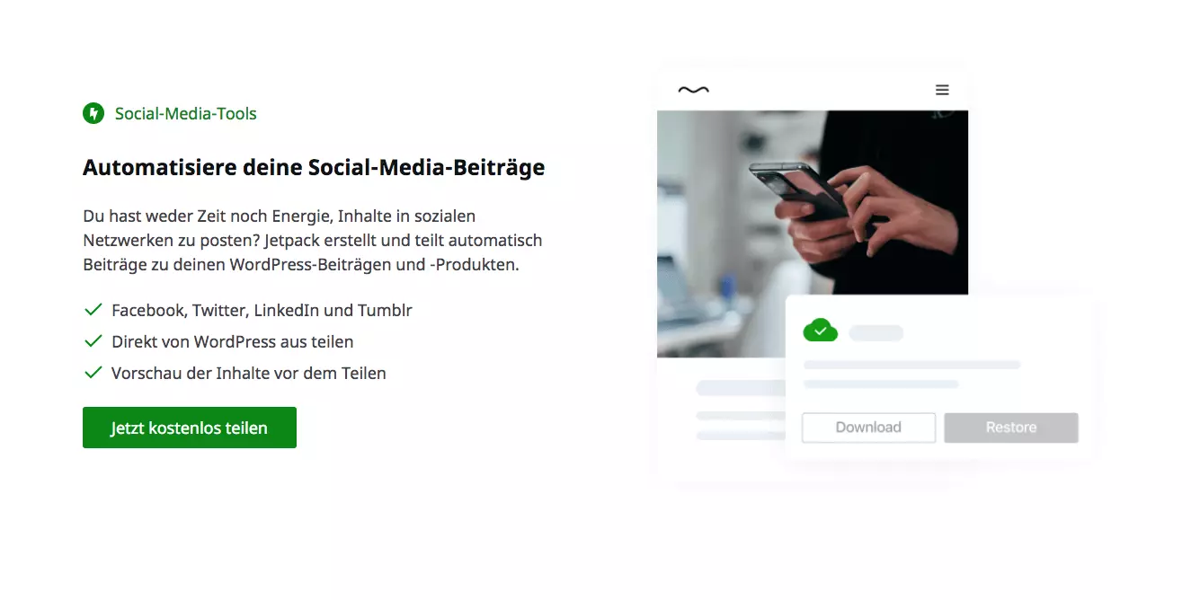 Bild: Website des Plugins Jetpack