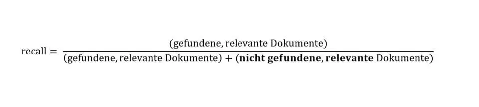 Formel zur Berechnung des Recalls