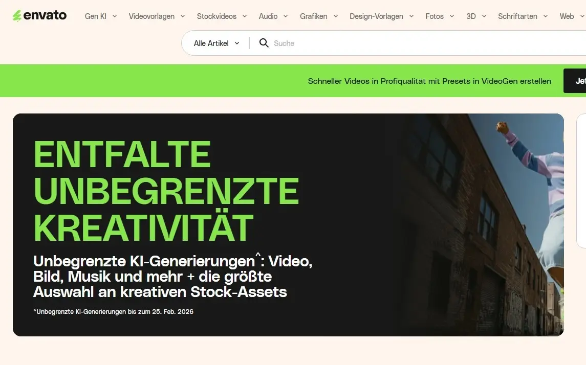 Bild: Envato-Elements-Startseite