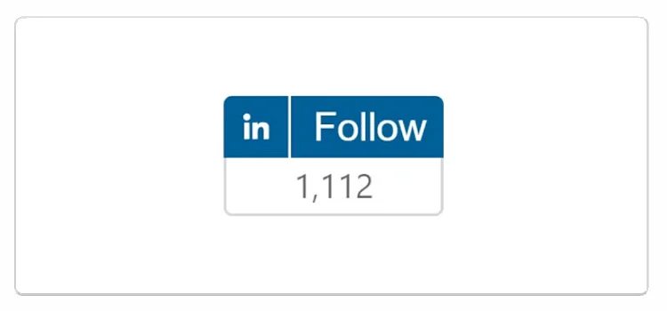 Der Follow-Company-Button von LinkedIn Bild: Der Follow-Company-Button von LinkedIn