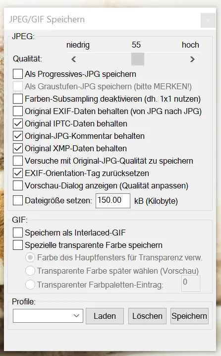 Screenshot von IrfanView Bild: Screenshot von IrfanView