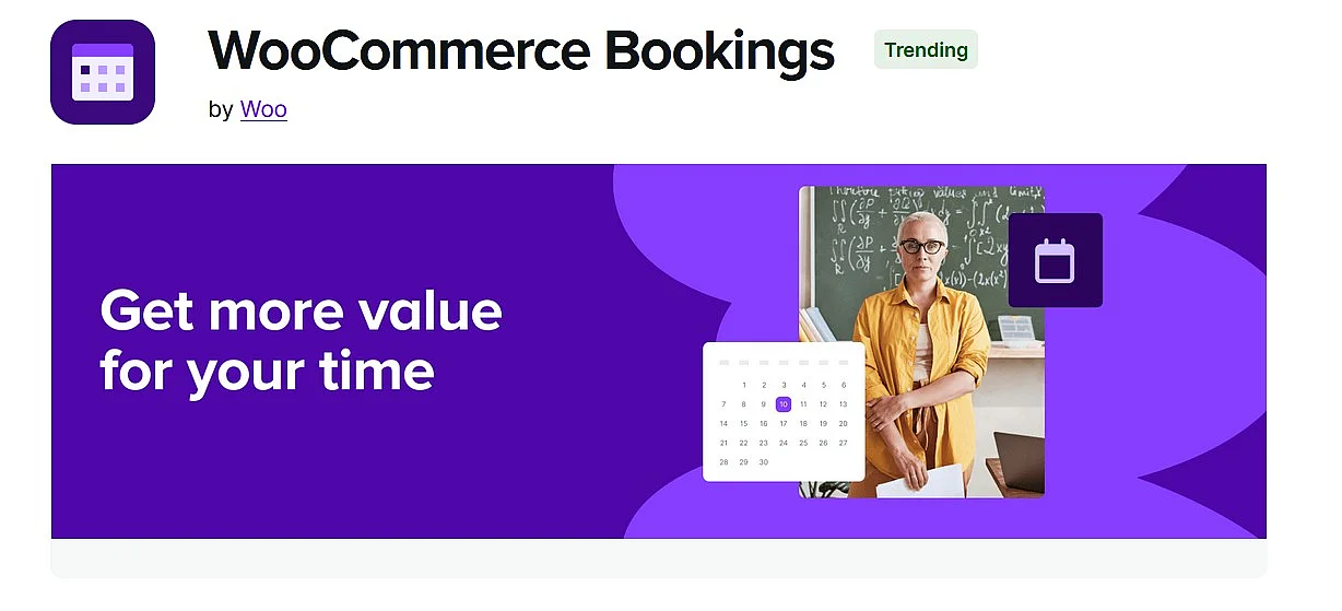 Screenshot von WooCommerce Bookings Bild: Screenshot von WooCommerce Bookings