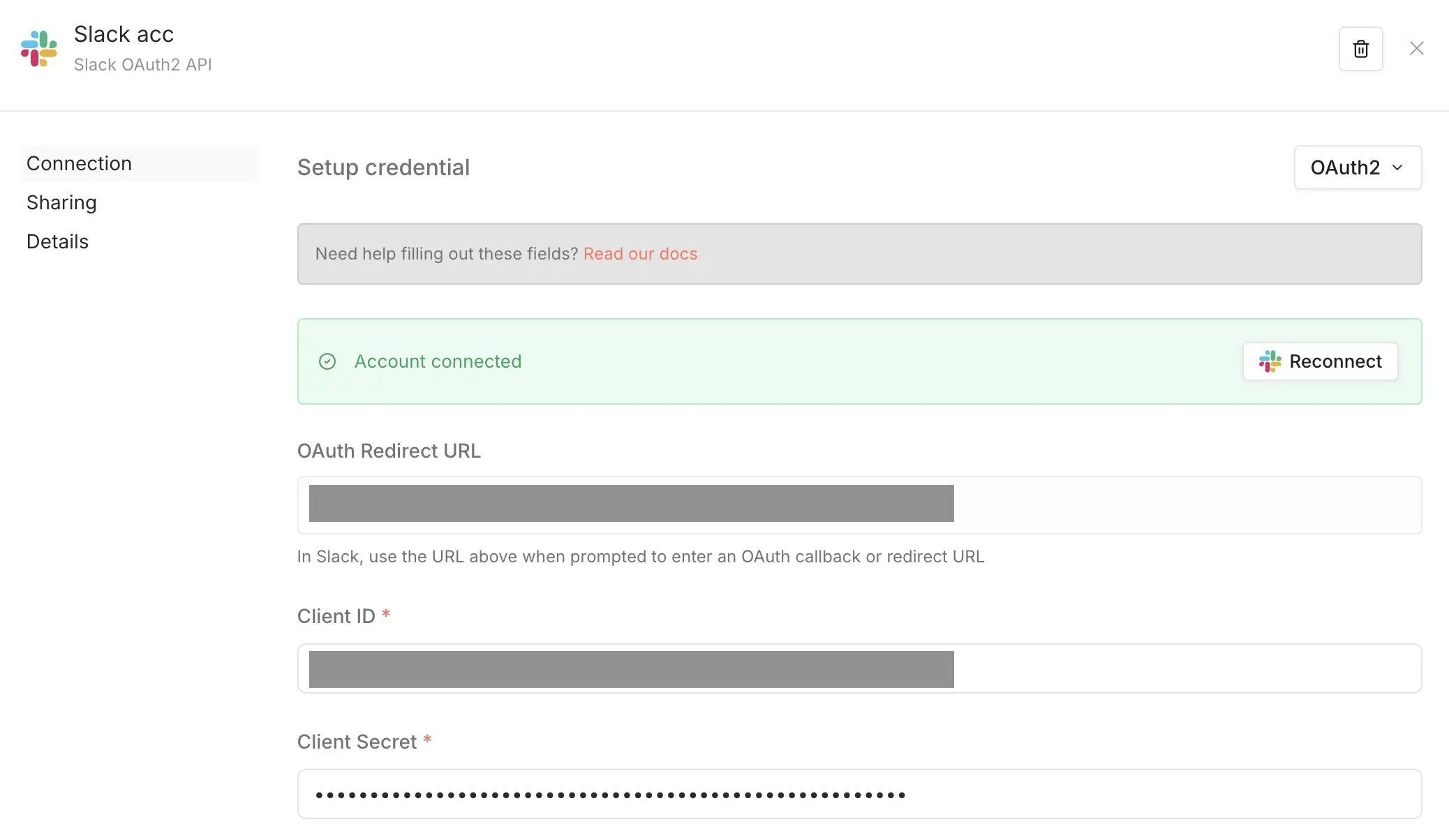Bild: n8n: Slack verbinden