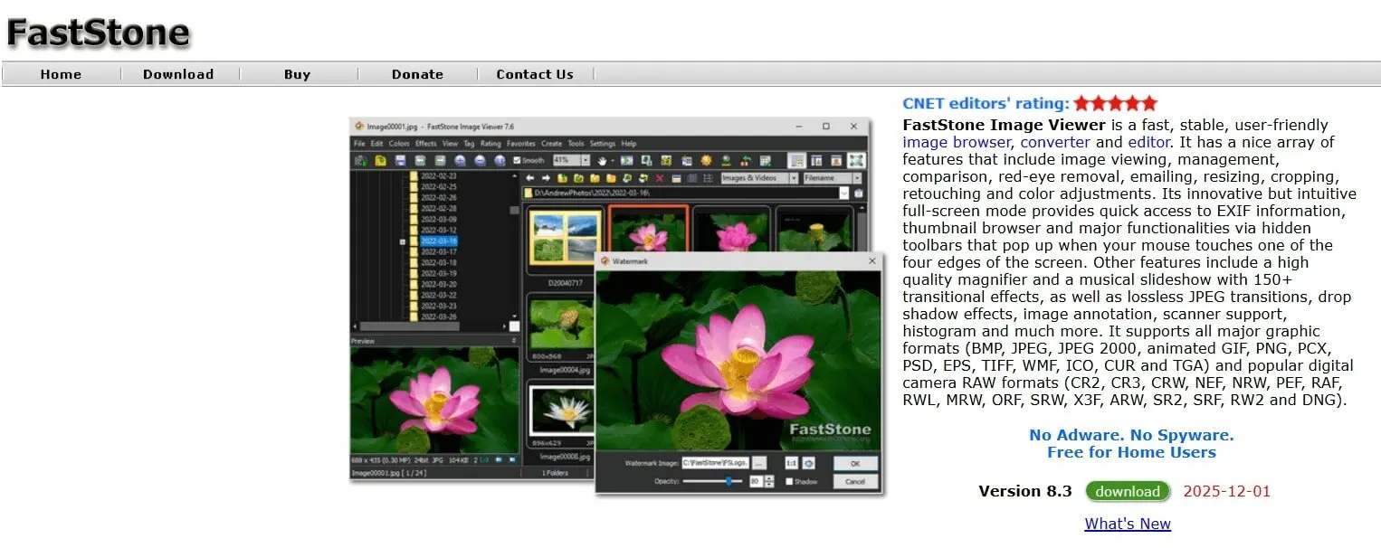 Download und Übersicht des FastStone Image Viewers Bild: Download und Übersicht des FastStone Image Viewers