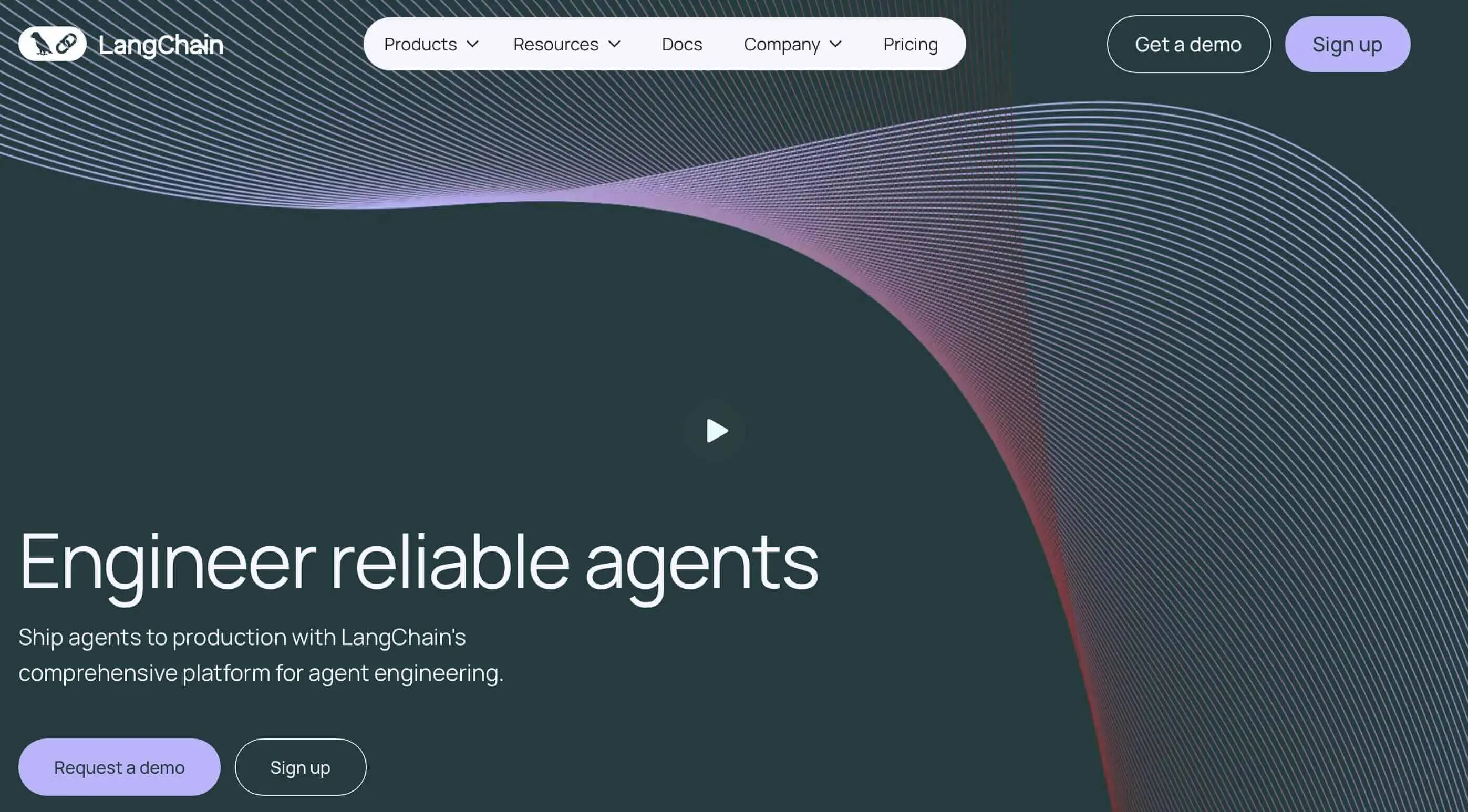 Bild: Screenshot der Website von LangChain