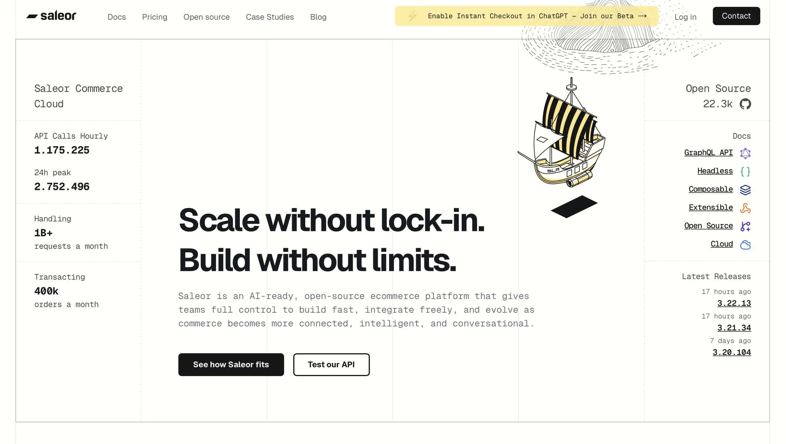 Bild: Screenshot der Saleor-Website