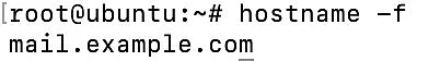 Bild: Terminalausgabe von hostname
