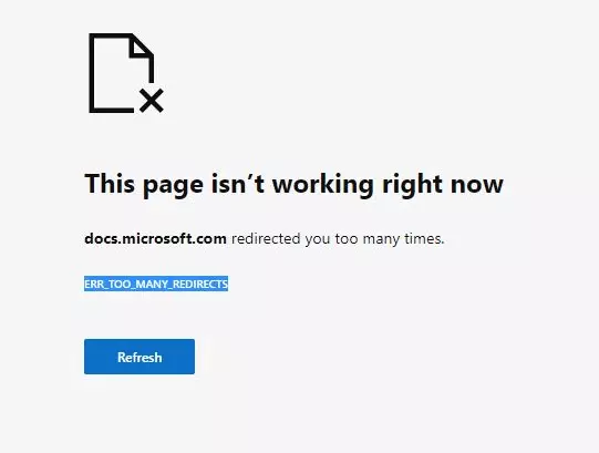 Fehlermeldung ERR_TOO_MANY_REDIRECTS bei Edge