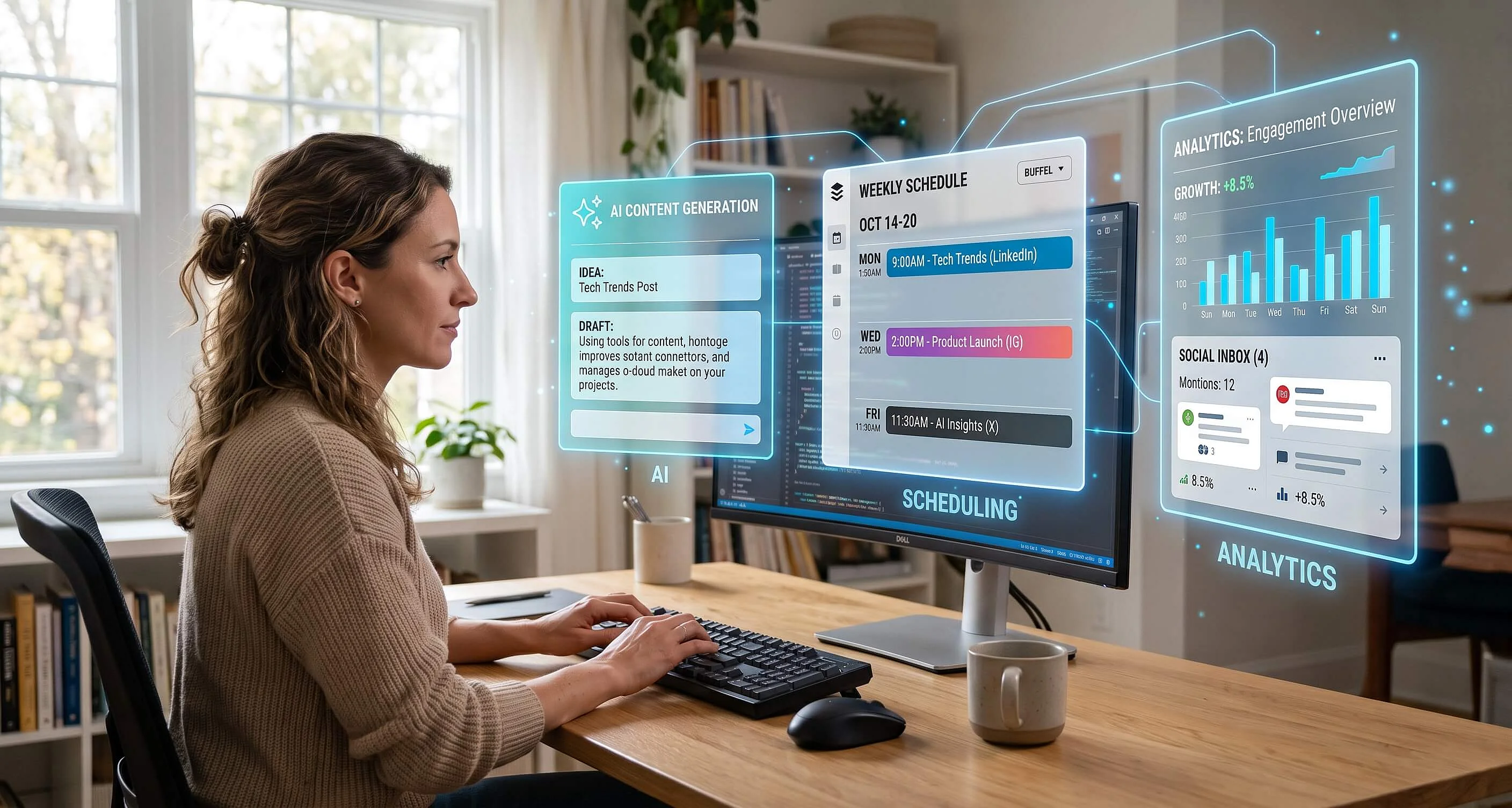 Bild: KI Social Media Manager vs. Hootsuite & Buffer: Was ist der Unterschied?