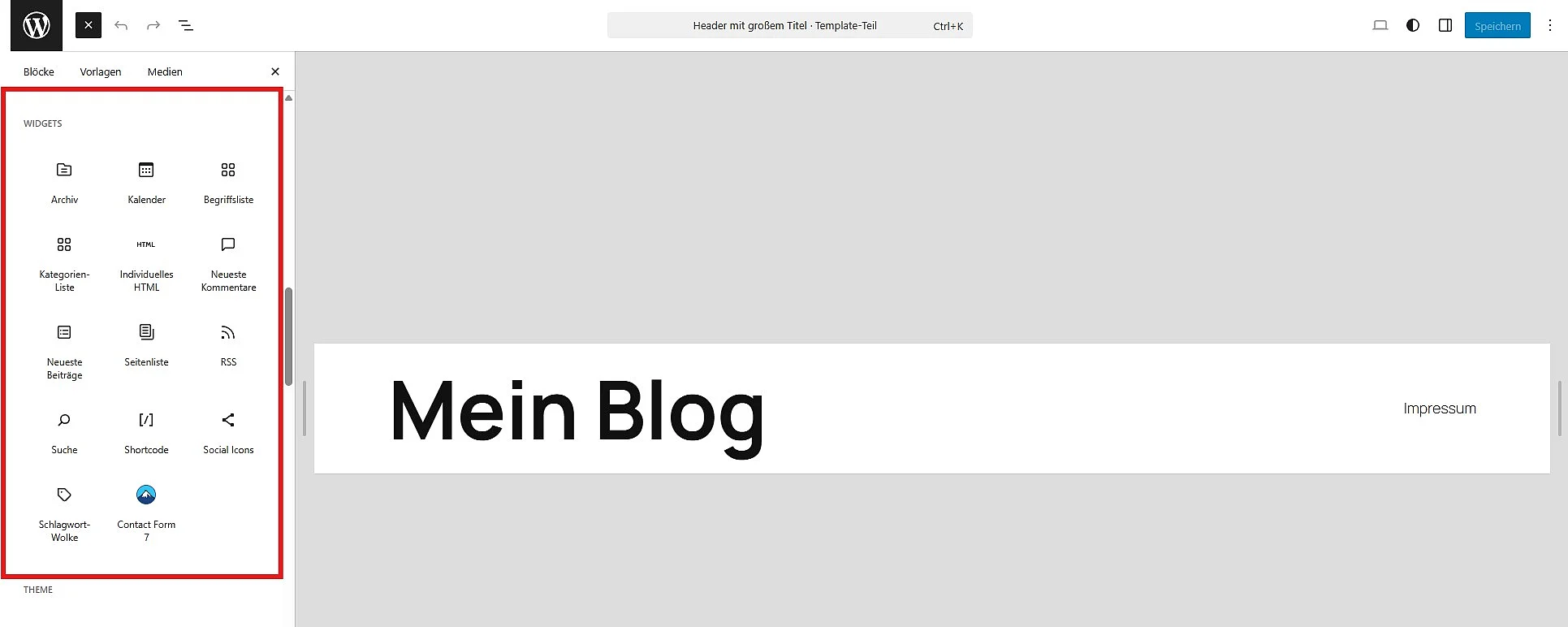 WordPress-Blog: Widgets einfügen Bild: WordPress-Blog: Widgets einfügen