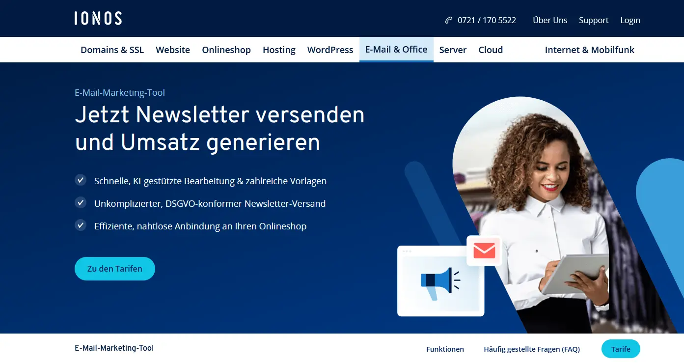 IONOS E-Mail-Marketing-Tool Bild: IONOS E-Mail-Marketing-Tool