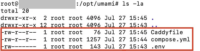 Terminalausgabe mit den erforderlichen Dateien Bild: Terminalausgabe mit den erforderlichen Dateien