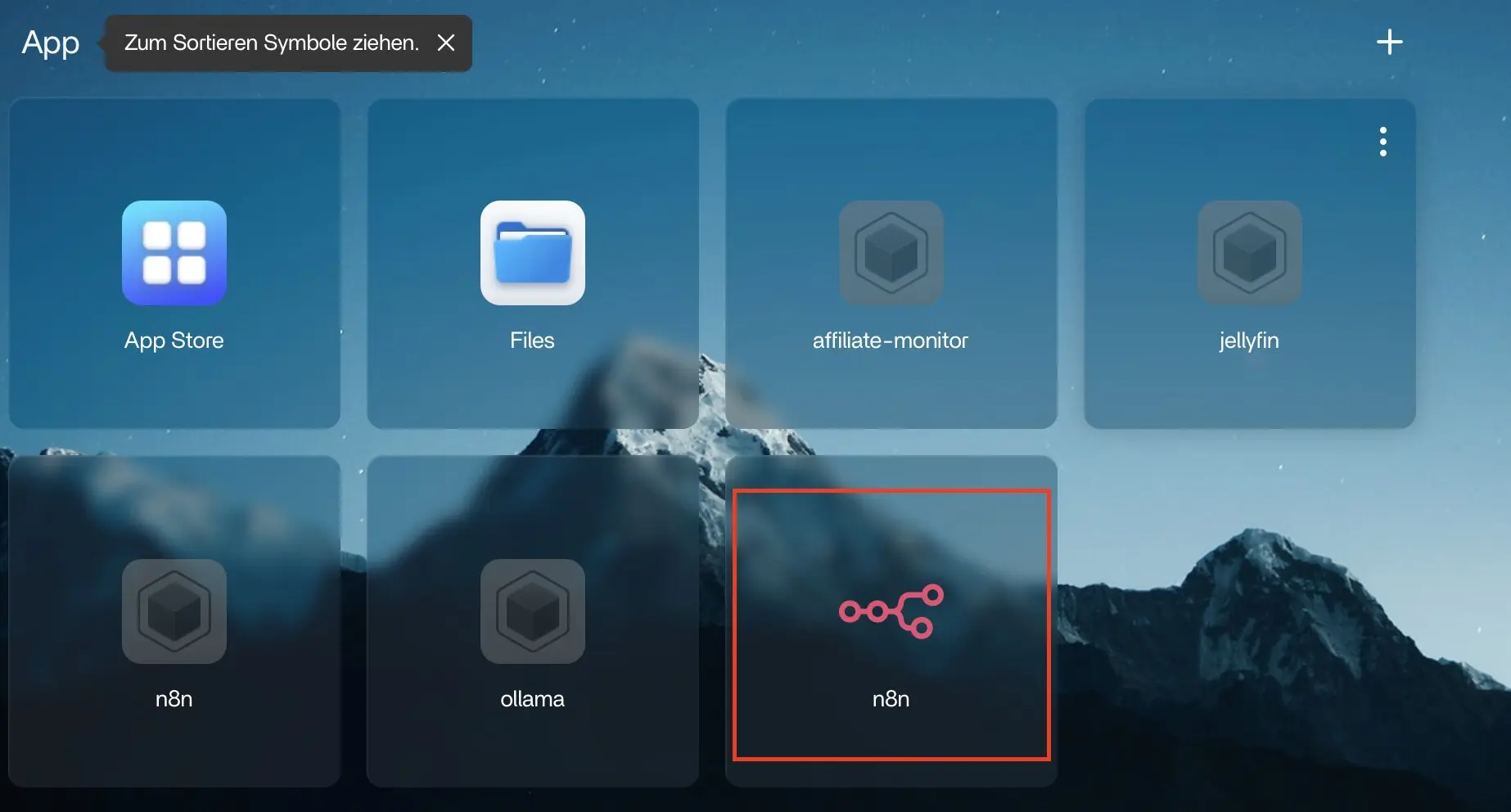 Bild: n8n: App starten