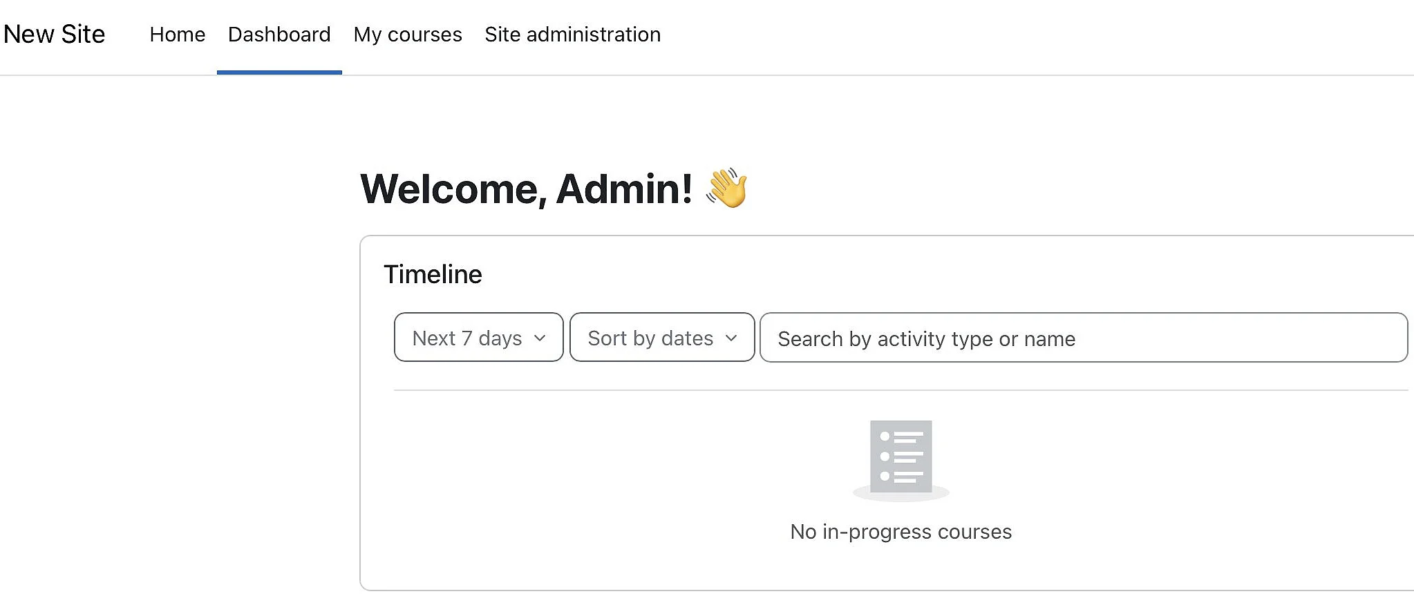 Bild: Moodle-Dashboard