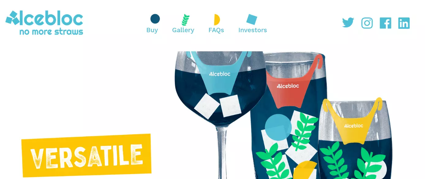 Produkt-Landingpage von Icebloc