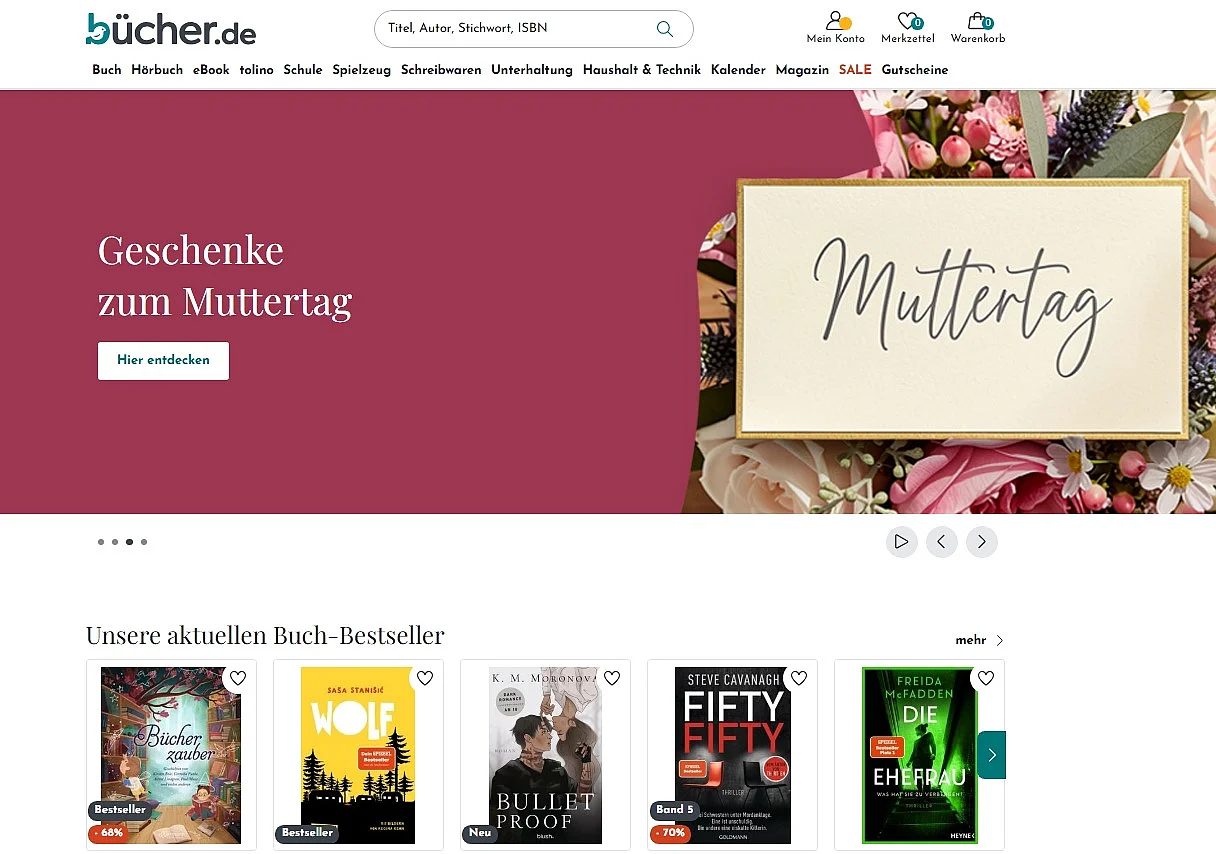 Bild: Der Onlineshop bücher.de