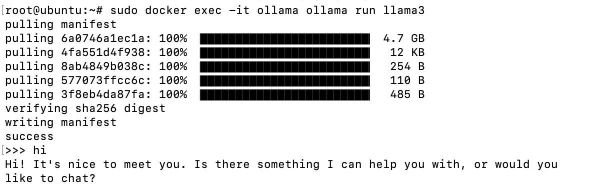 Ollama mit Llama3 Bild: Ollama mit Llama3