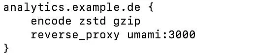 Ansicht des Caddyfiles Bild: Ansicht des Caddyfiles