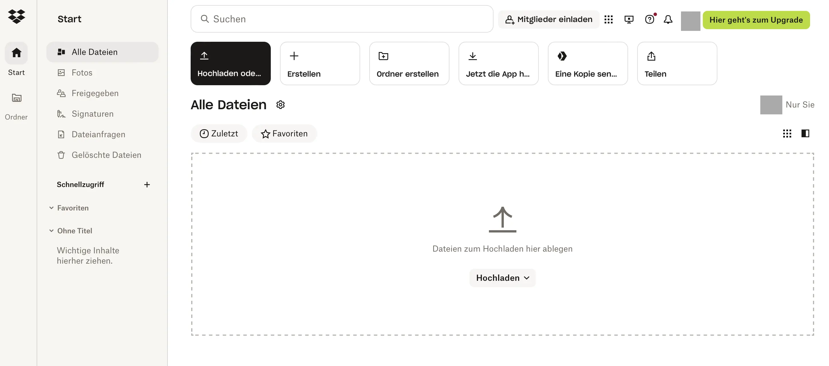 Dropbox-Web-App Bild: Dropbox-Web-App