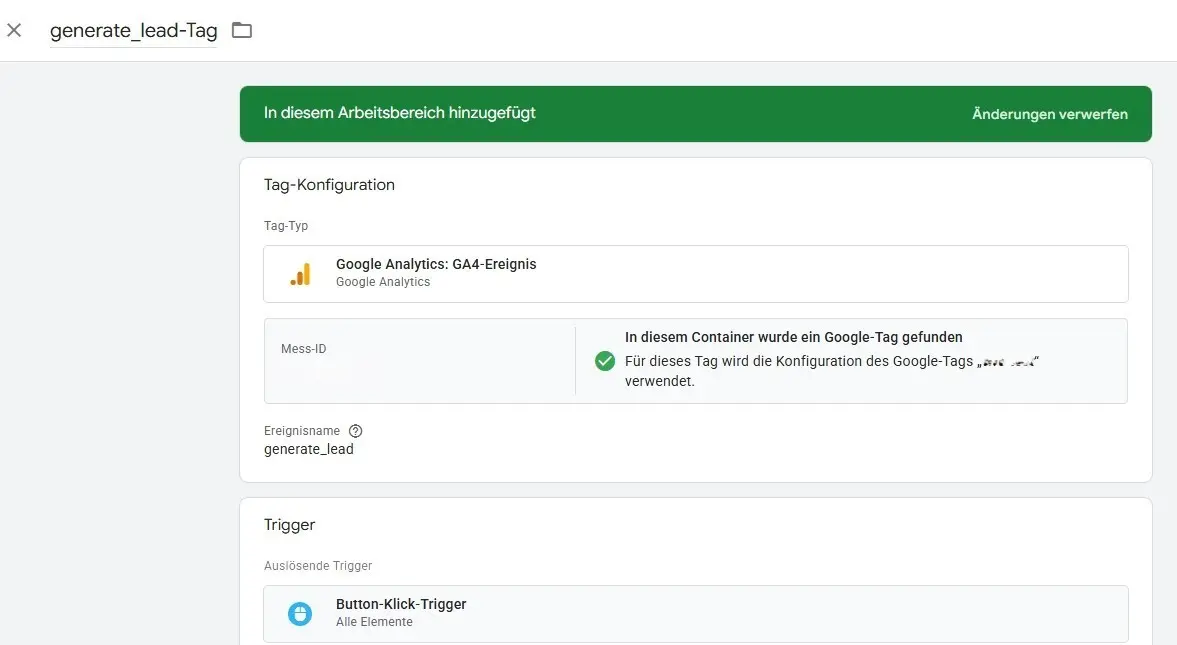 generate_lead-Tag in der Ansicht Bild: generate_lead-Tag in der Ansicht