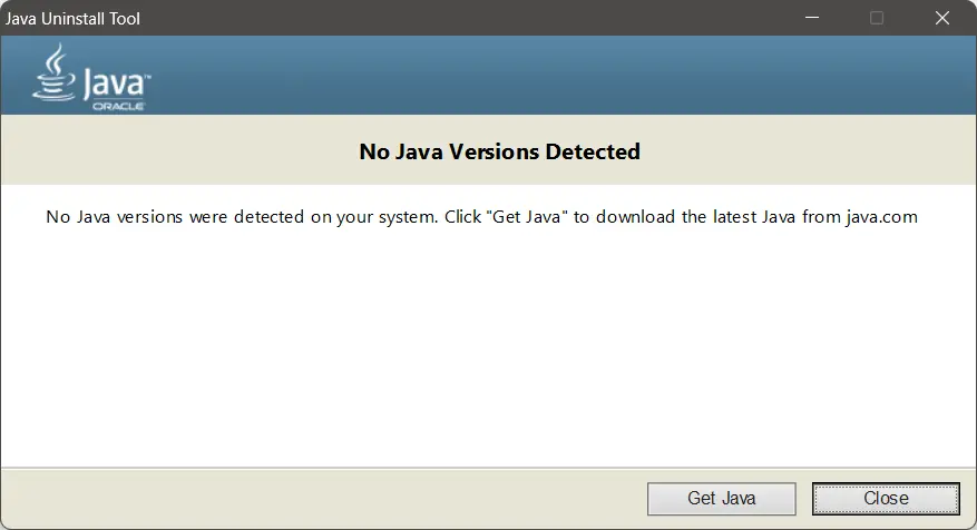 Bild: Java Uninstall Tool: Download von Java