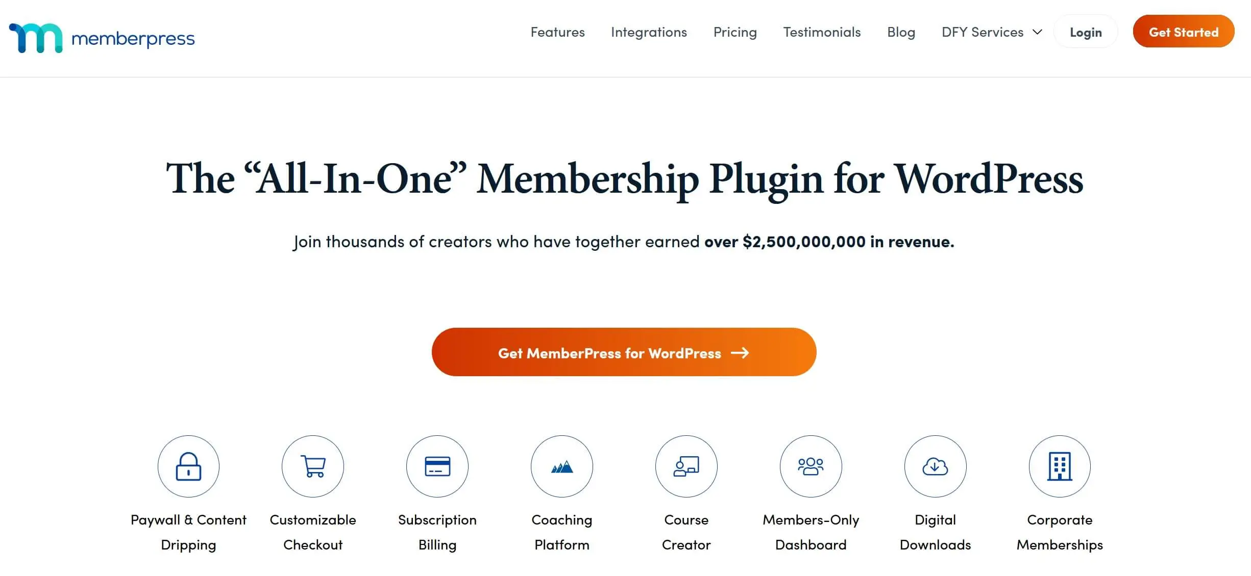 Screenshot der Website des WordPress-Plugins MemberPress Bild: Screenshot der Website des WordPress-Plugins MemberPress