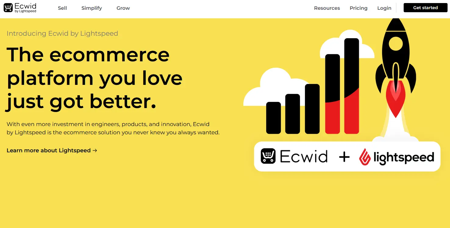 Screenshot von der Ecwid-Website Bild: Screenshot von der Ecwid-Website