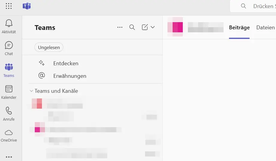 Bild: Screenshot von Teams (Web)