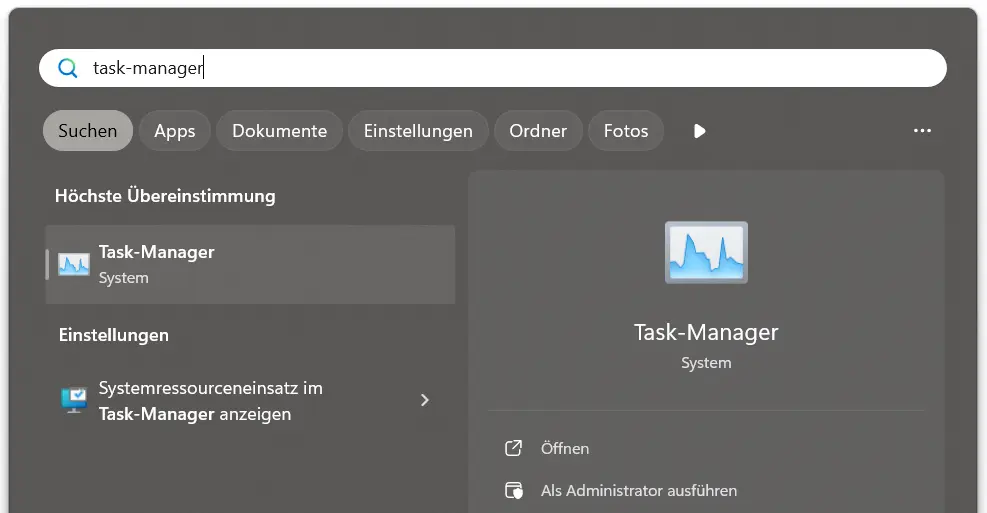 Suchergebnis für den Begriff „Task-Manager“ Bild: Suchergebnis für den Begriff „Task-Manager“