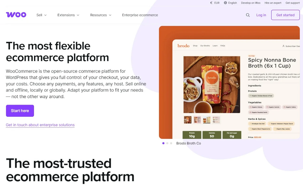 Bild: WooCommerce-Homepage: Startseite