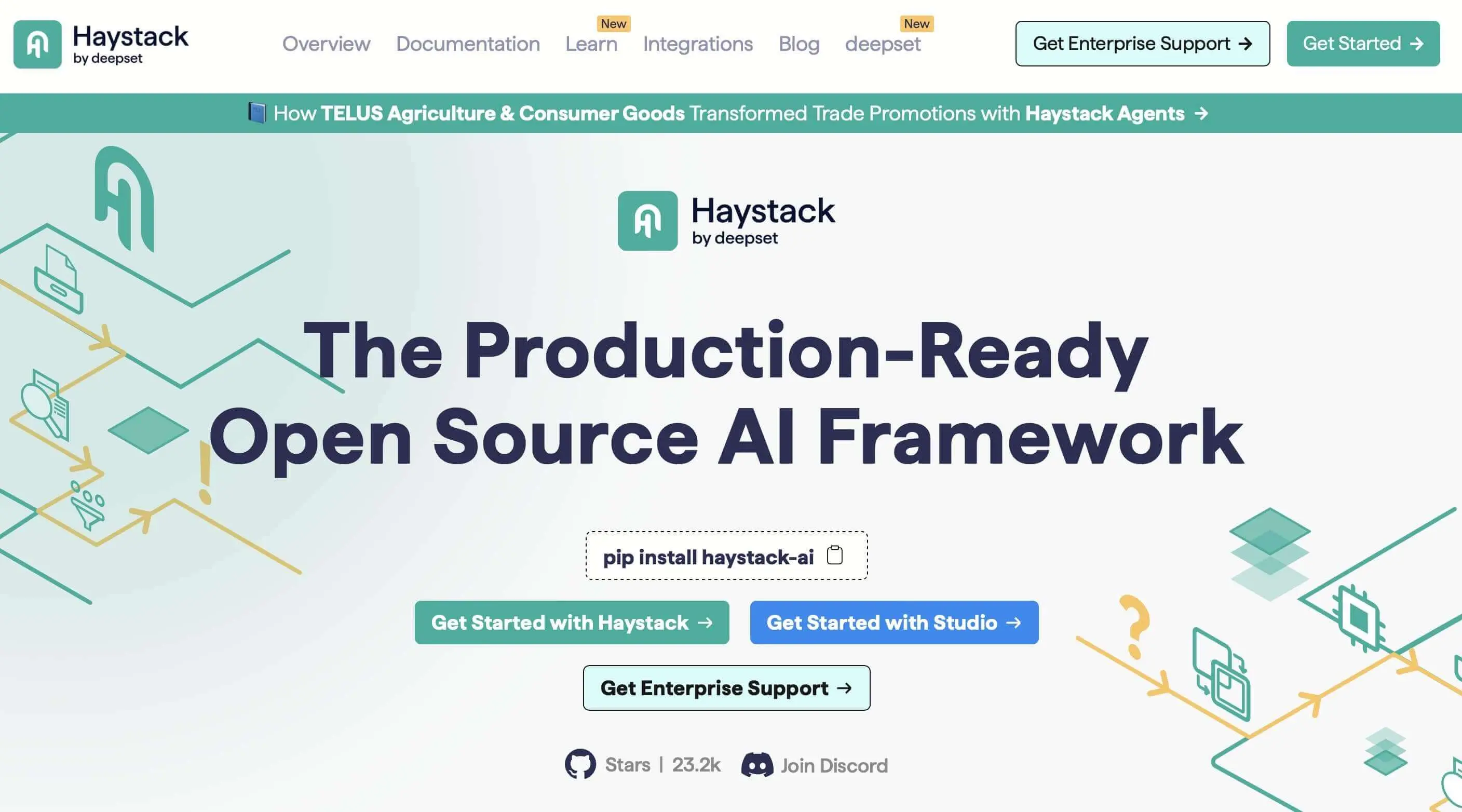 Bild: Screenshot der Website von Haystack