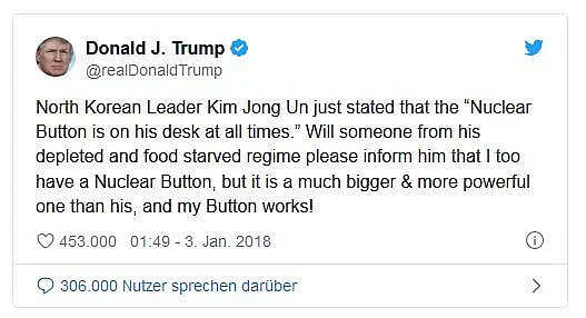 Trump Tweet Bild: Trump Tweet