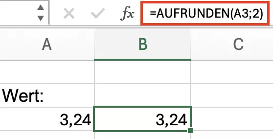 Excel: Aufrunden mit zwei Nachkommastellen Excel: Aufrunden mit zwei Nachkommastellen