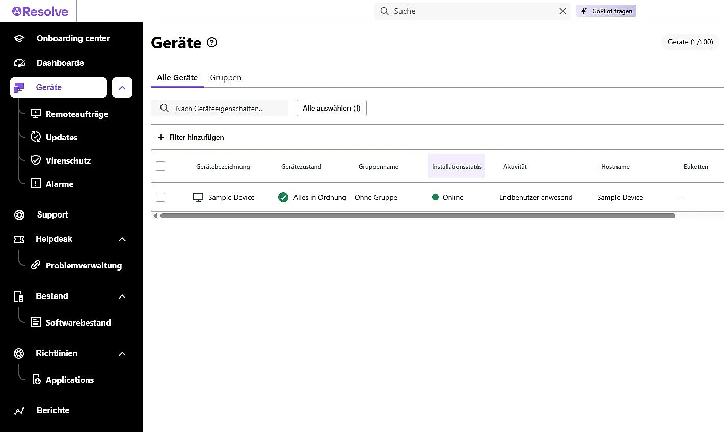 LogMeIn Pro: Startbildschirm Bild: LogMeIn Pro: Startbildschirm