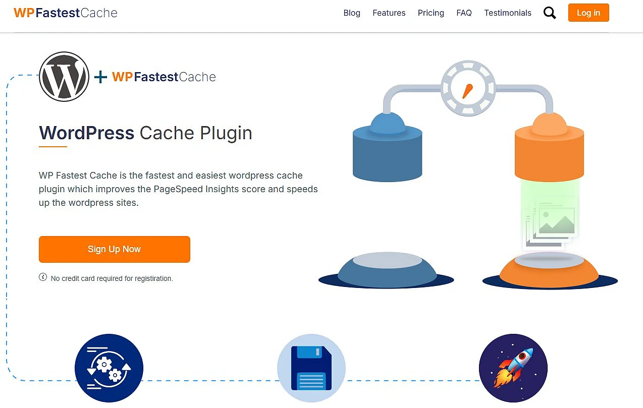 Bild: Screenshot der Website von WP Fastest Cache