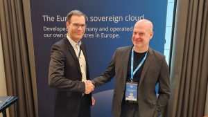 IONOS CTO Markus Noga und Nextcloud CEO Frank Karlitschek