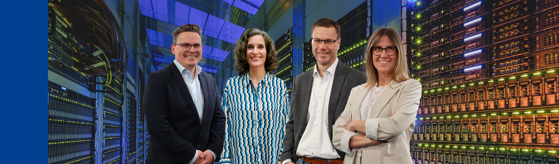 IONOS PR Team: Thilo Haertel, Karen Gräper, Andreas Maurer, Sabrina Waltz