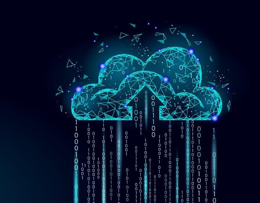 Cloud-Speicher als Wolke dargestellt